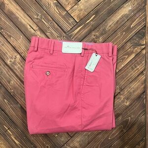 Peter Millar Flat Front Trouser Pants Cape Red Size 32 NWT